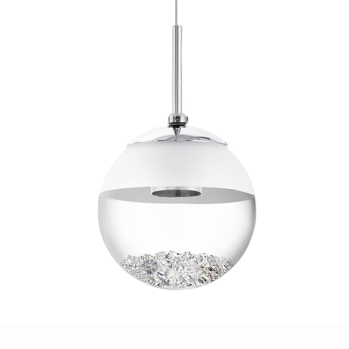 Montefio 1 LED Crystal Globe Pendant Light