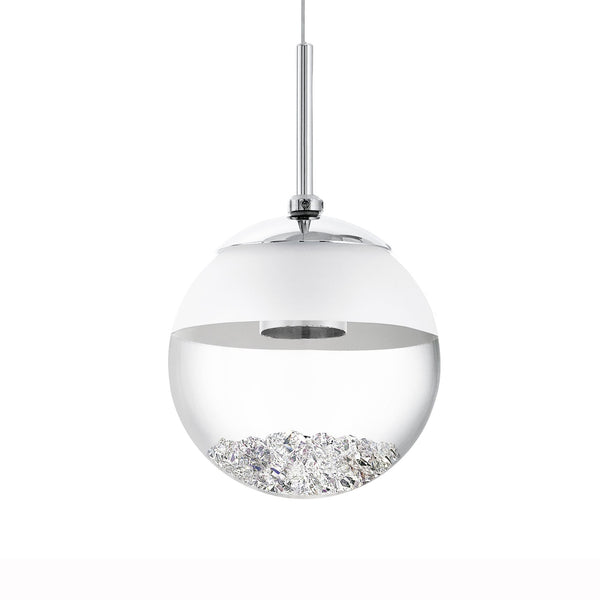Montefio 1 LED Crystal Globe Pendant Light
