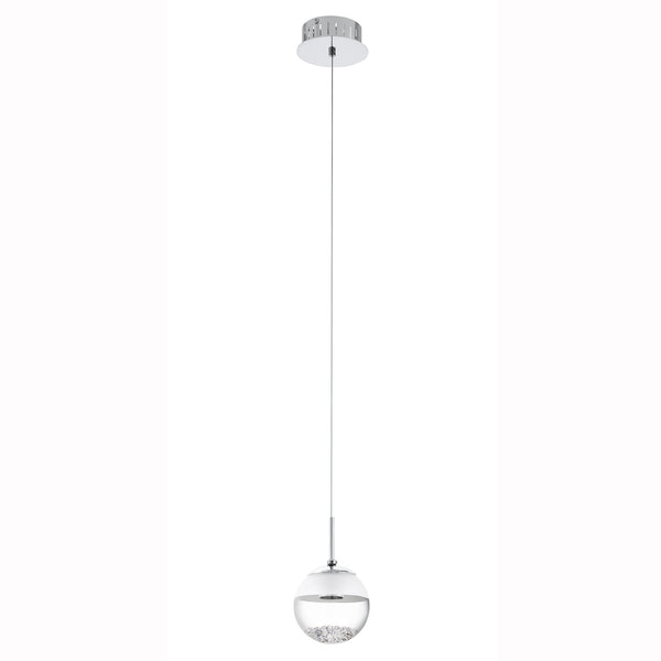 Montefio 1 LED Crystal Globe Pendant Light