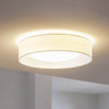 Pasteri LED White Fabric Flush Ceiling Light
