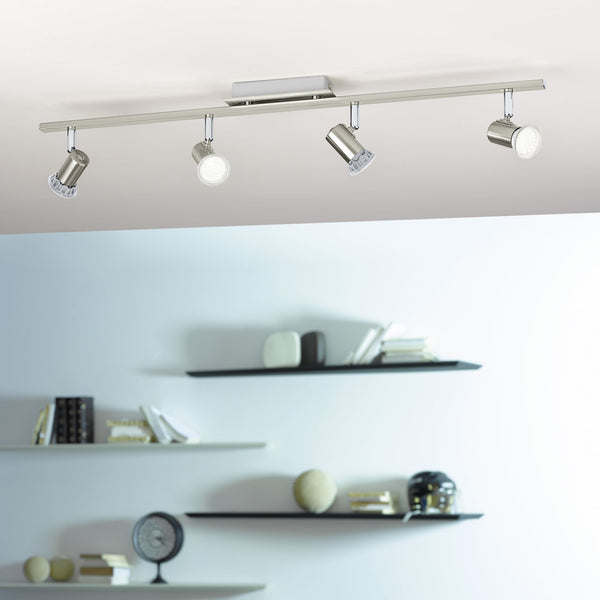 Rottelo LED Four Bar Spotlight in Nickel and Chrome