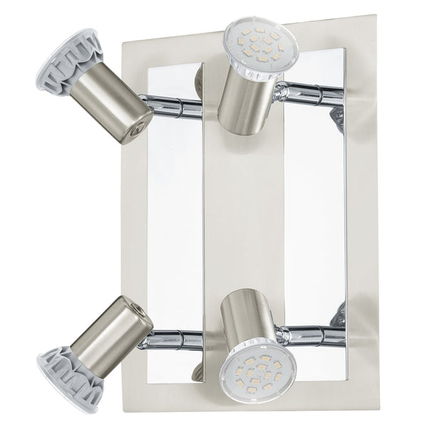 Rottelo LED Four Square Spotlight in Nickel and Chrome