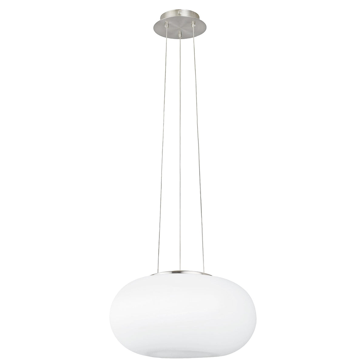 Optica Medium Opal White Glass Globe Pendant