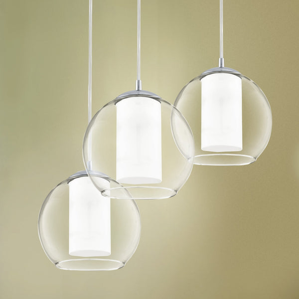 Bolsano Triple Glass Globe Pendant Light