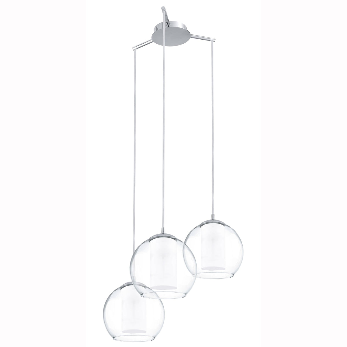Bolsano Triple Glass Globe Pendant Light