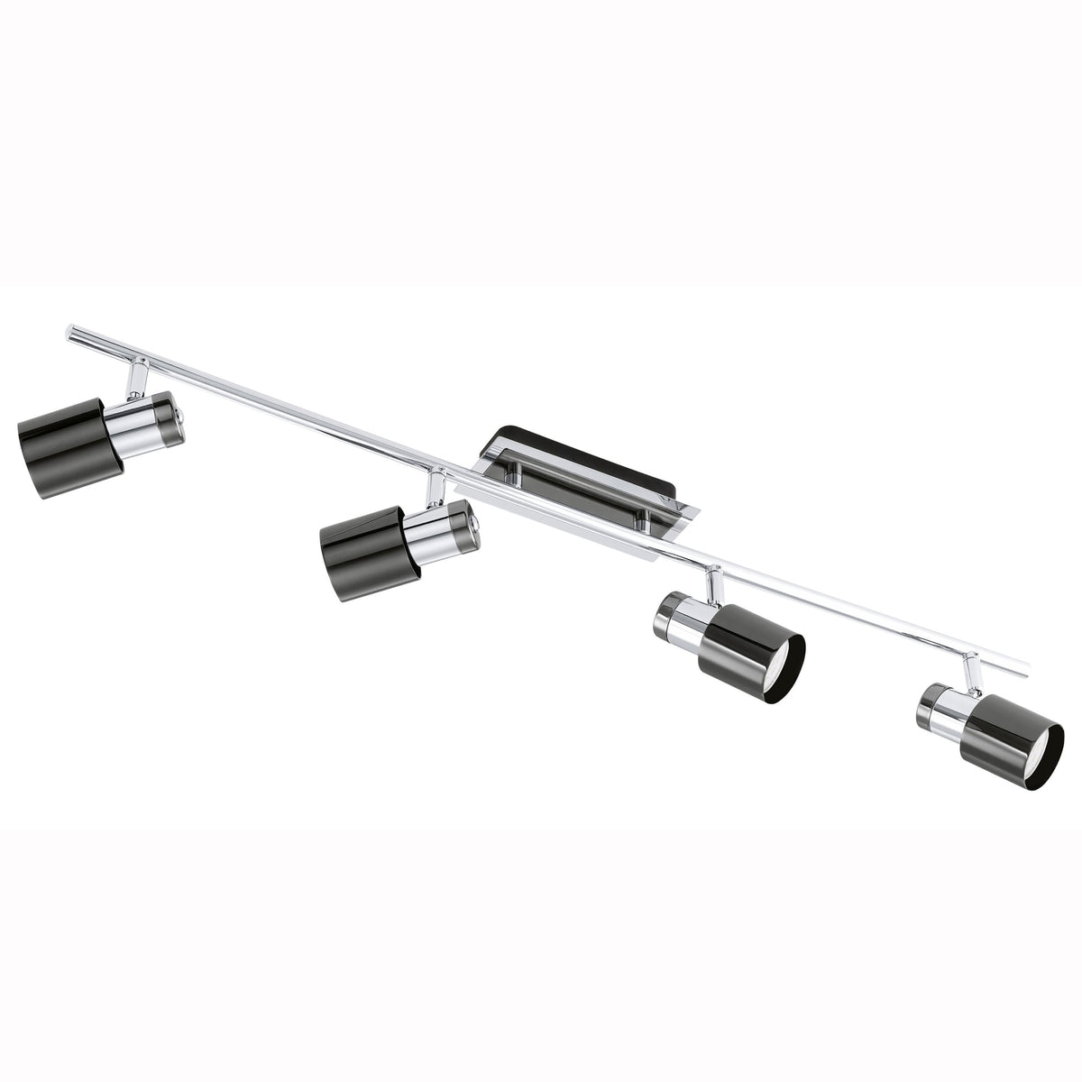 Davida 1 LED Four Bar Spotlight in Black and Chrome