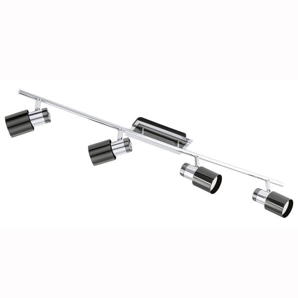 Davida 1 LED Four Bar Spotlight in Black and Chrome