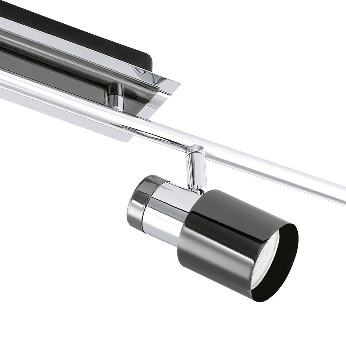 Davida 1 LED Four Bar Spotlight in Black and Chrome