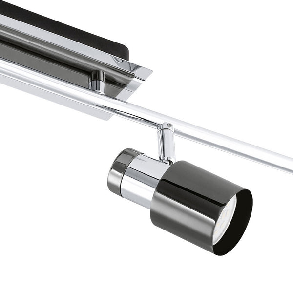 Davida 1 LED Four Bar Spotlight in Black and Chrome