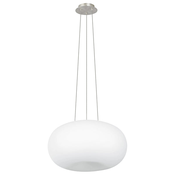 Optica Large Opal White Glass Globe Pendant