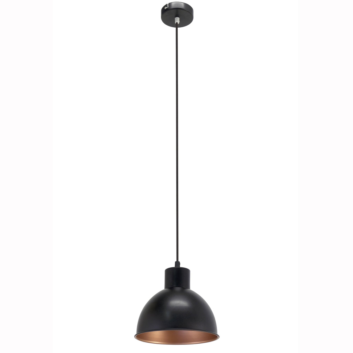 Truro 1 Vintage Black and Copper Pendant Light