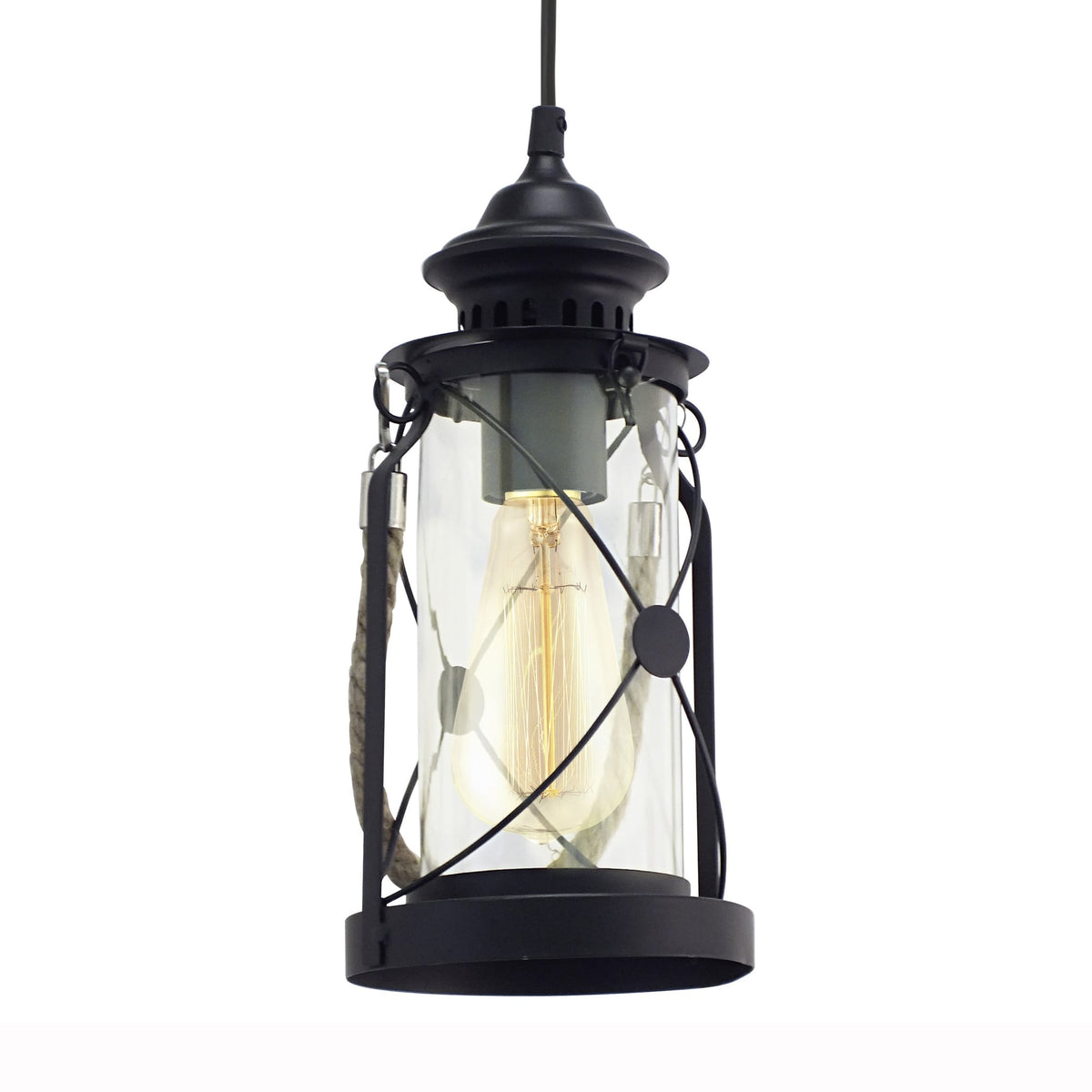 Bradford Black Lantern Style Pendant Light