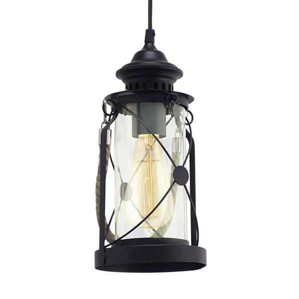 Bradford Black Lantern Style Pendant Light