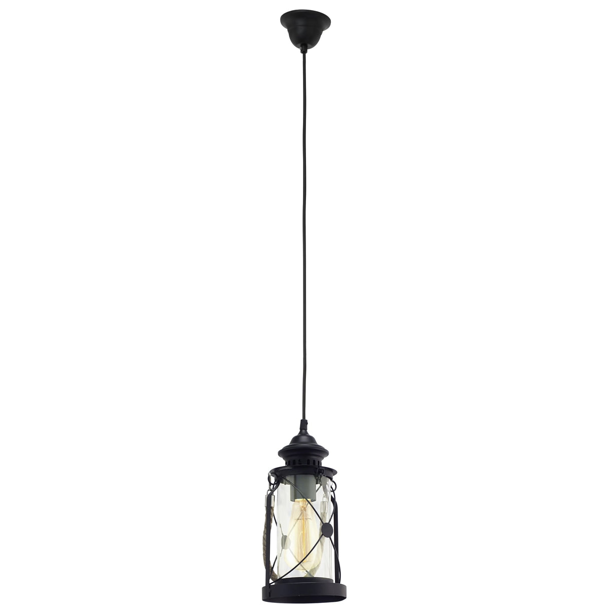 Bradford Black Lantern Style Pendant Light
