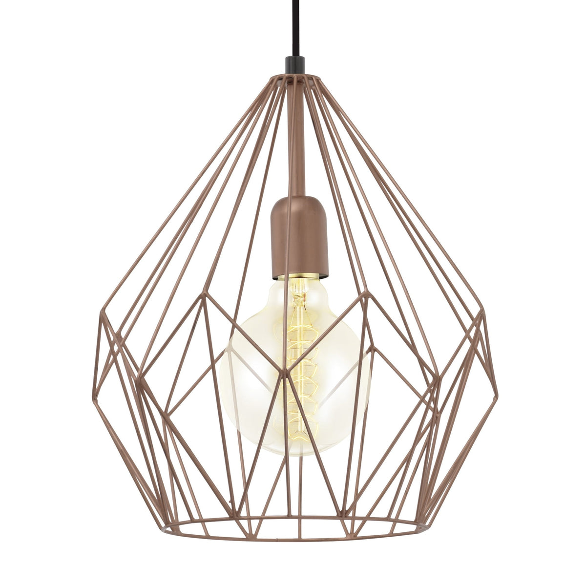 Carlton Copper Open Cage Pendant Light