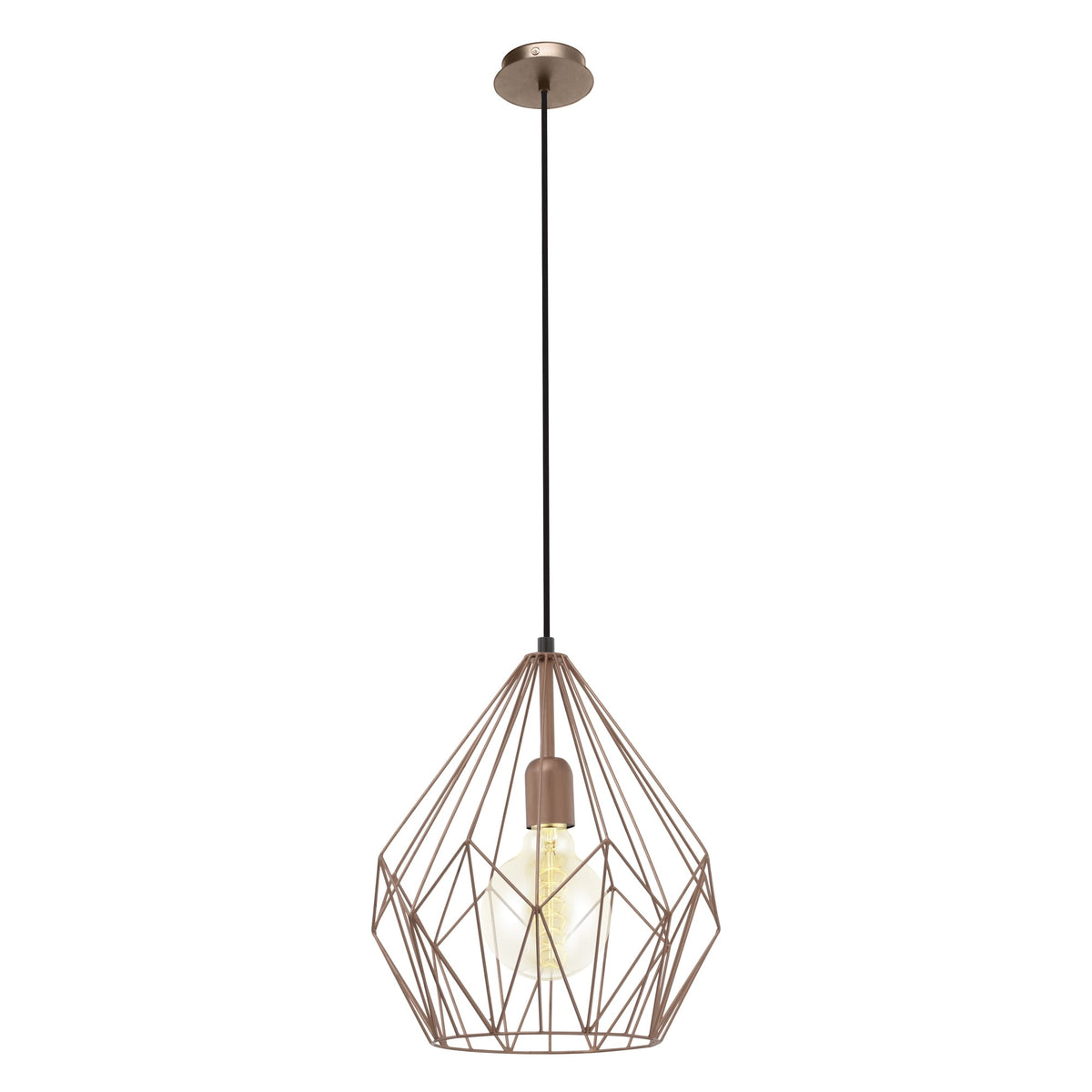 Carlton Copper Open Cage Pendant Light