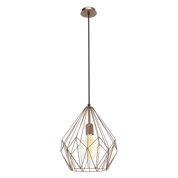 Carlton Copper Open Cage Pendant Light