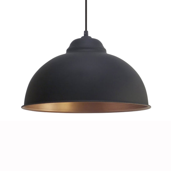 Truro 2 Black and Copper 370 Pendant Light