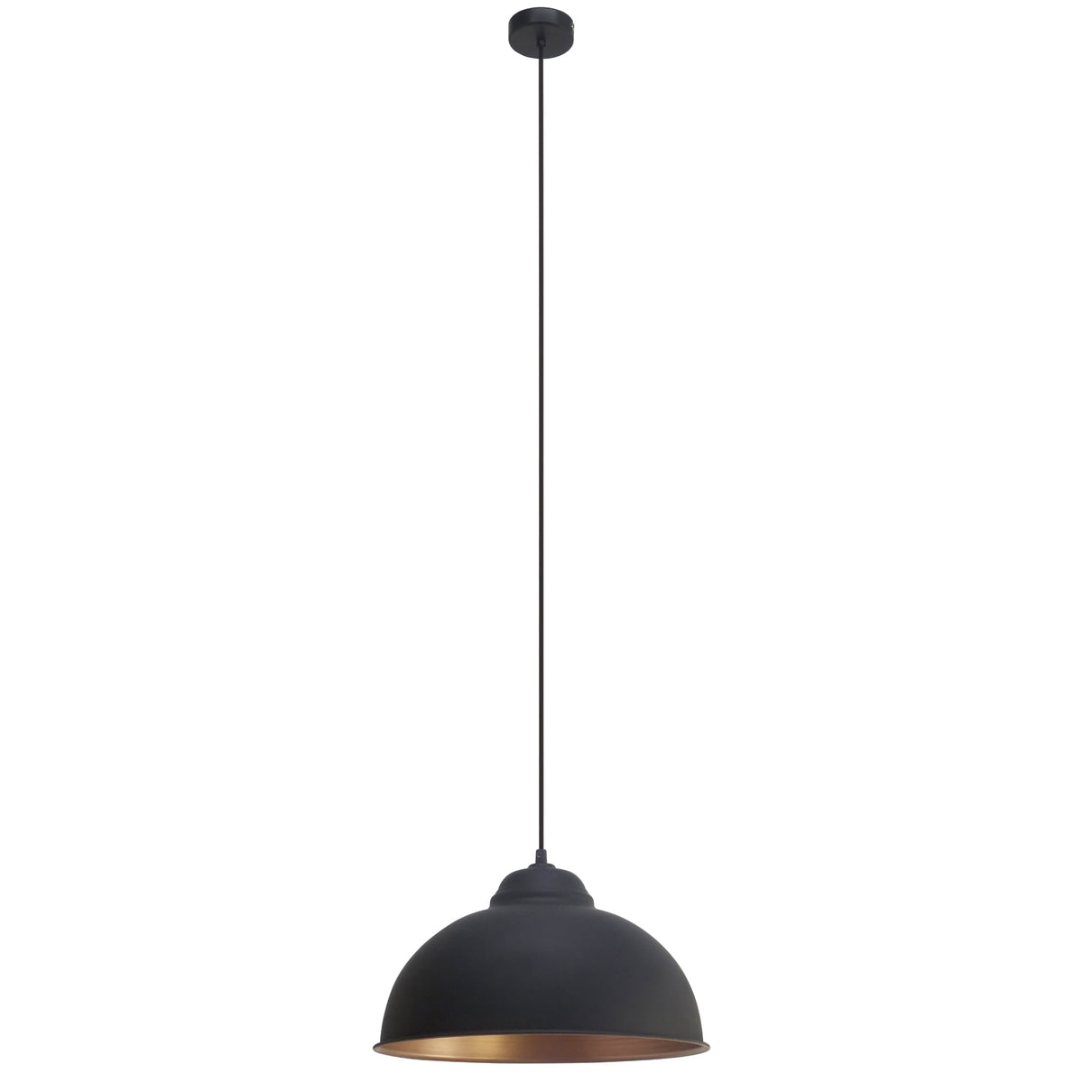 Truro 2 Black and Copper 370 Pendant Light