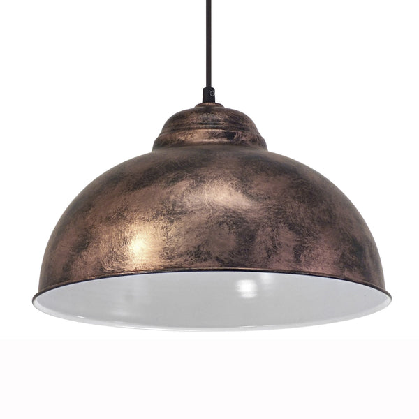 Truro 2 Vintage Copper and White 370 Pendant Light