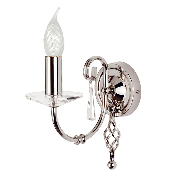 Aegean Single Arm Polished Nickel Wall Light
