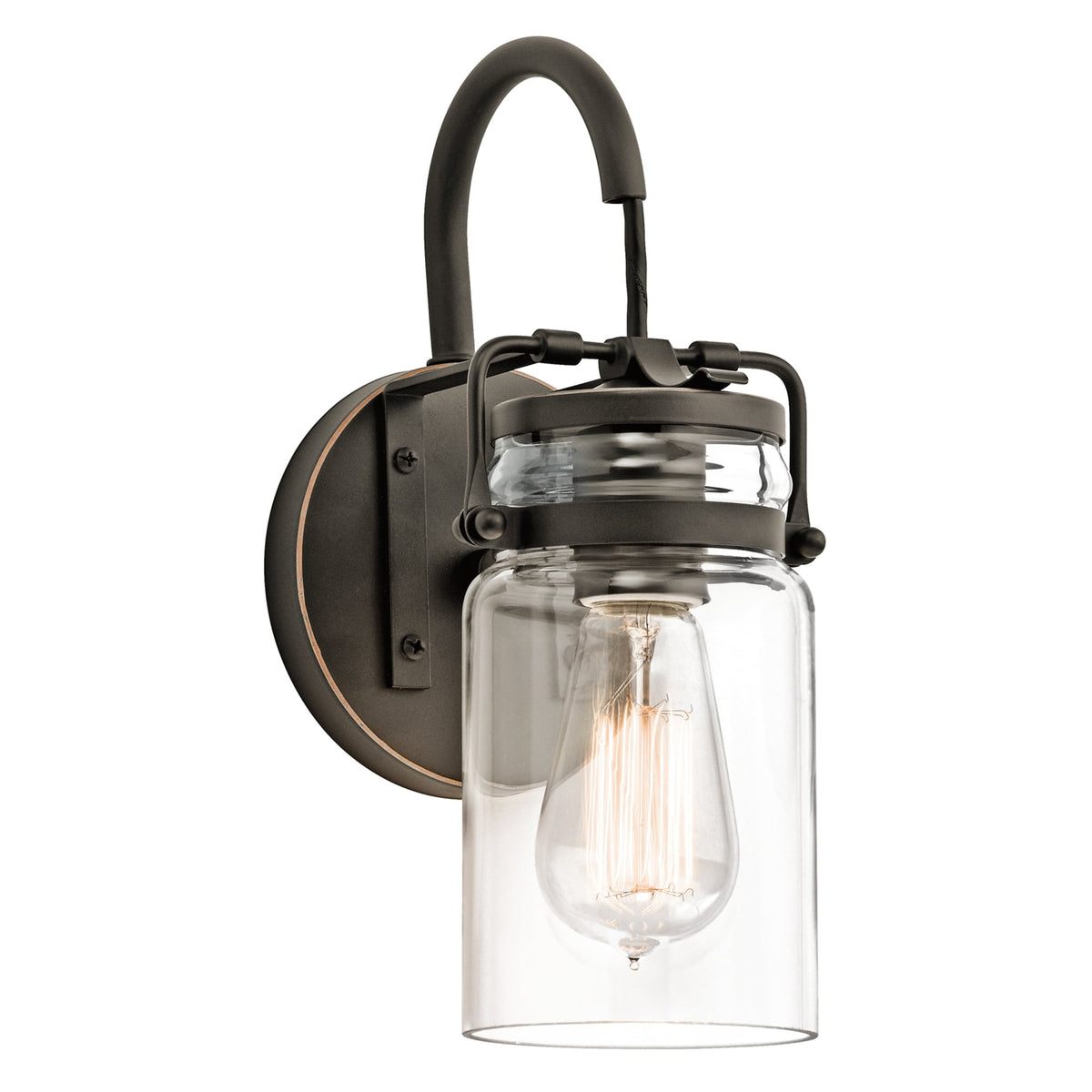 Brinley Single Wall Light in Olde Bronze