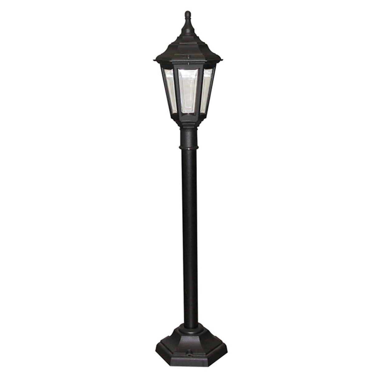 Kinsale 6 Sided Pillar Light in Black