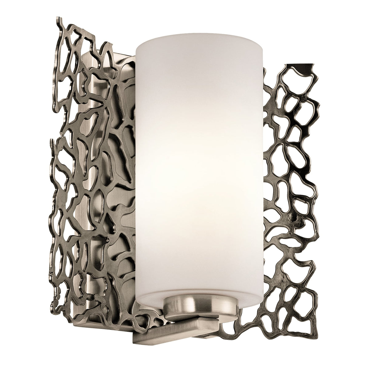 Silver Coral Wall Light in Classic Pewter