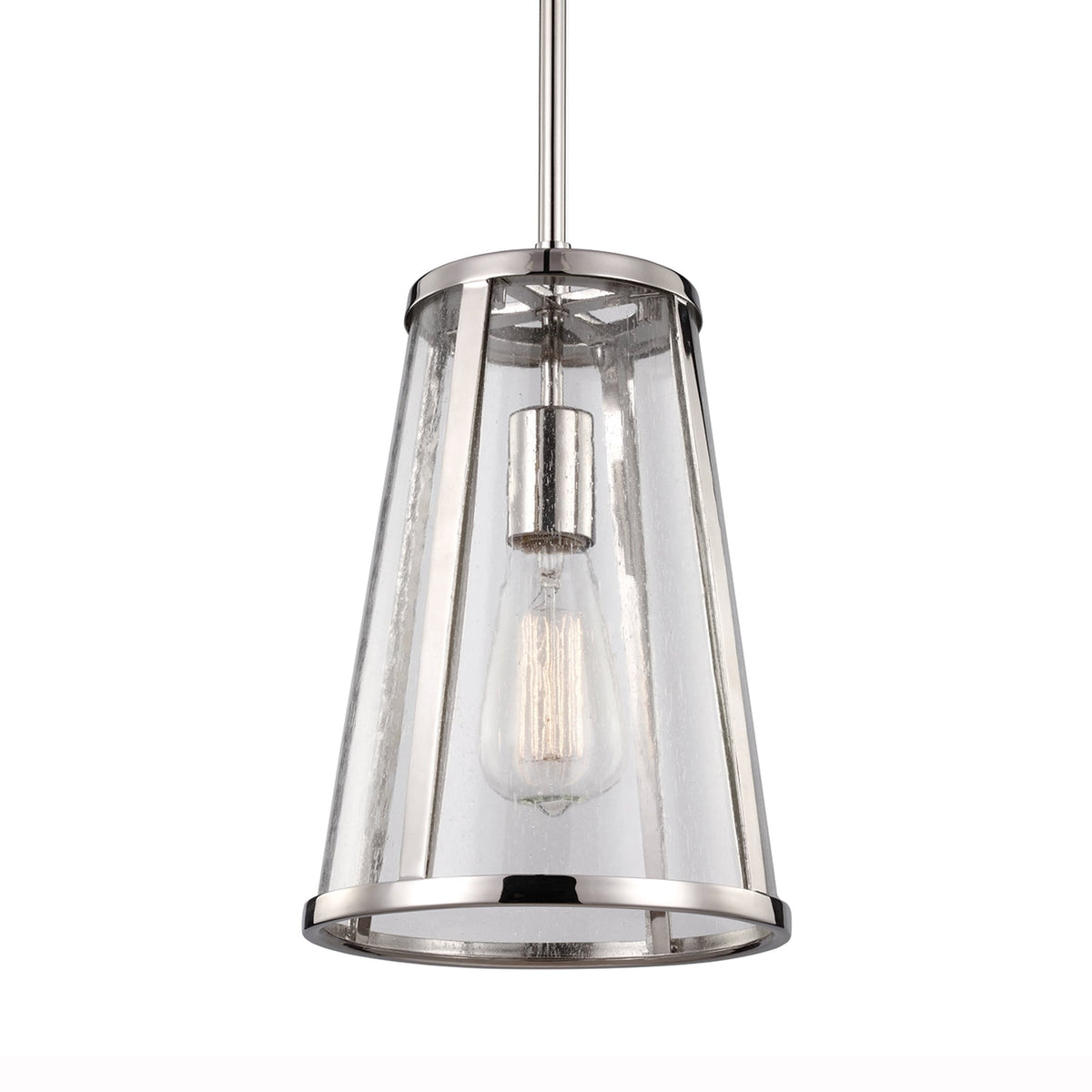 Harrow Small Pendant Light in Polished Nickel