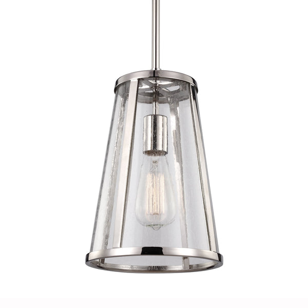 Harrow Small Pendant Light in Polished Nickel