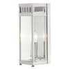 Holborn IP44 Exterior Small Half Lantern Wall Light in Polished Chrome