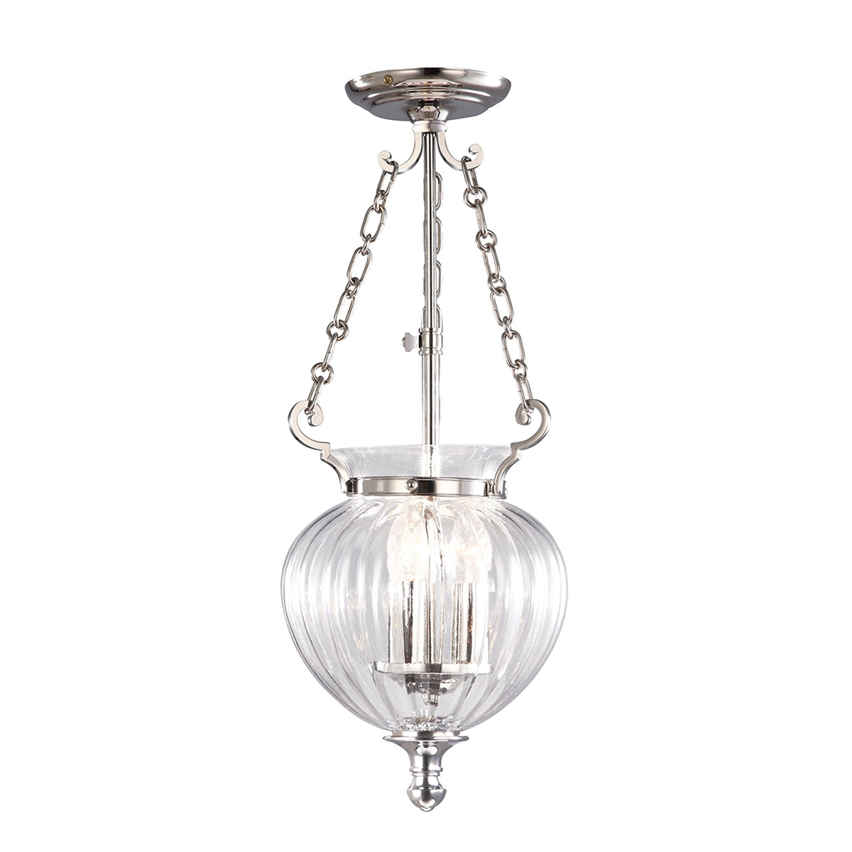 Finsbury Park Polished Nickel Small Ceiling Lantern