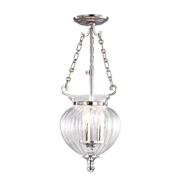 Finsbury Park Polished Nickel Small Ceiling Lantern
