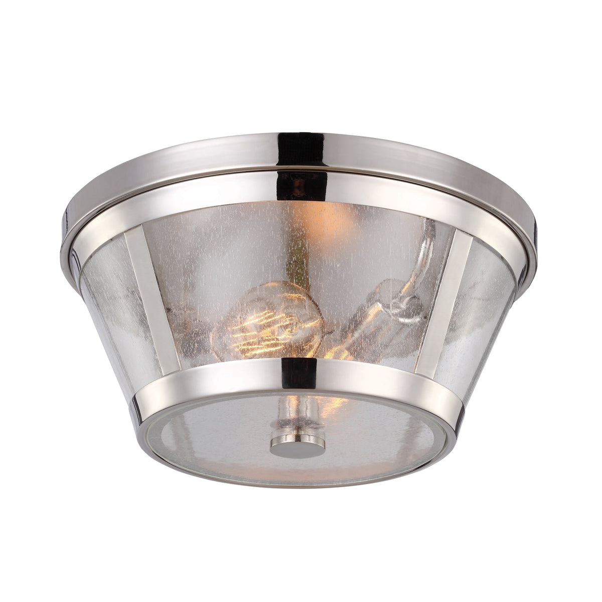 Harrow Flush Mount Ceiling Light In Polished Nickel