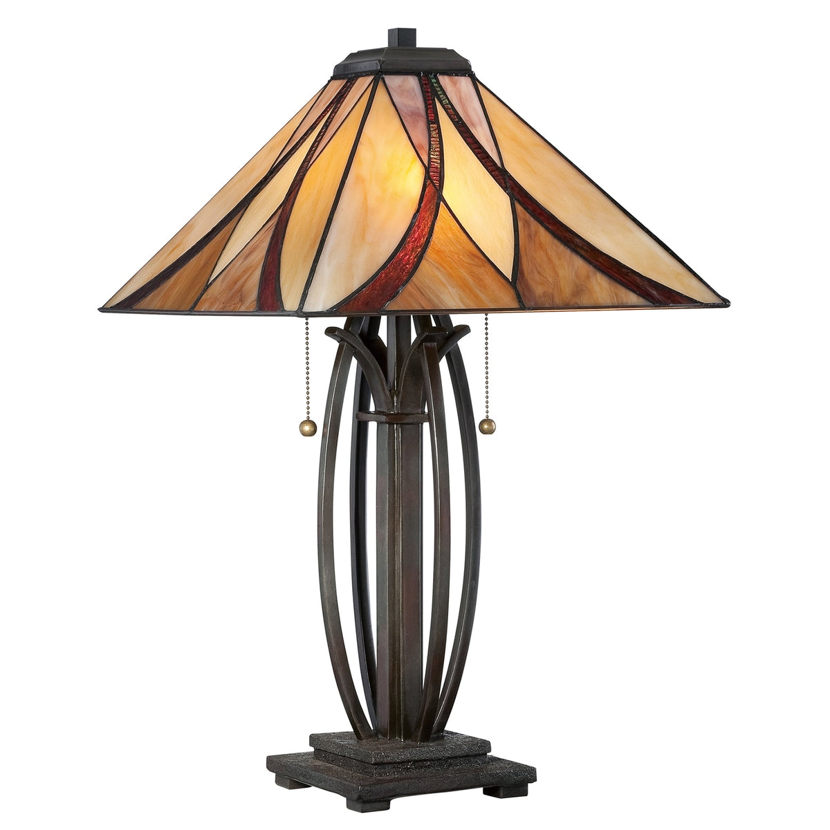 Tiffany Asheville Table Lamp in Valiant Bronze