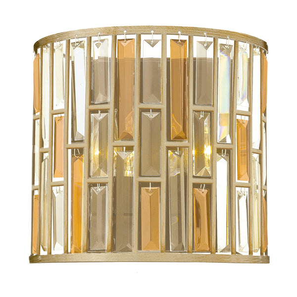 Gemma Small Wall Light in Silver Leaf