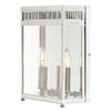 Holborn IP44 Exterior Medium Half Lantern Wall Light in Polished Chrome