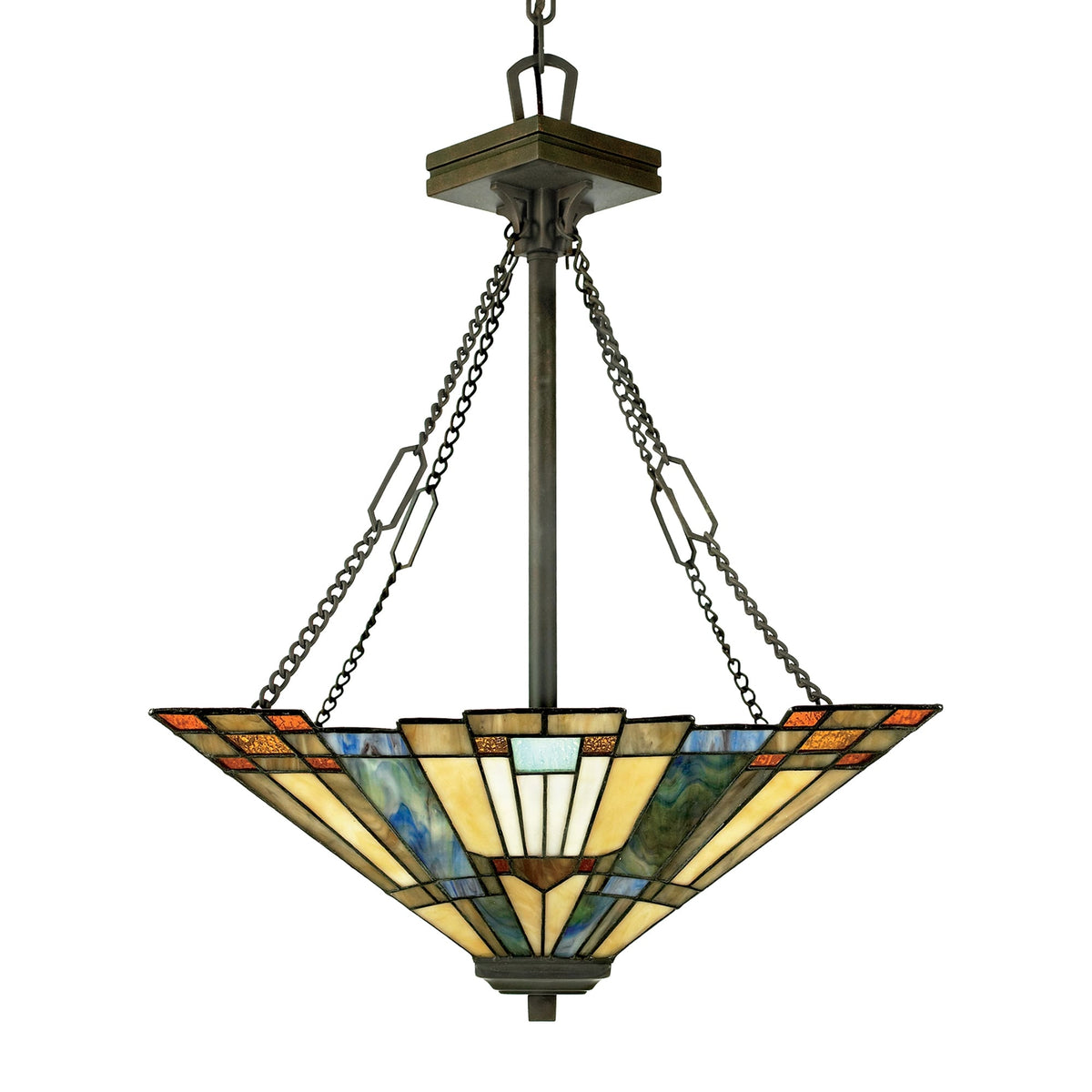 Tiffany Inglenook Ceiling Pendant Up Light