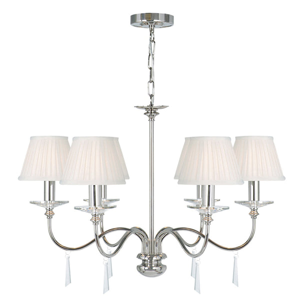 Finsbury Park Six Arm Polished Nickel Chandelier