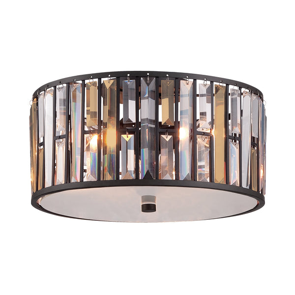 Gemma Flush Mount Ceiling Light in Vintage Bronze