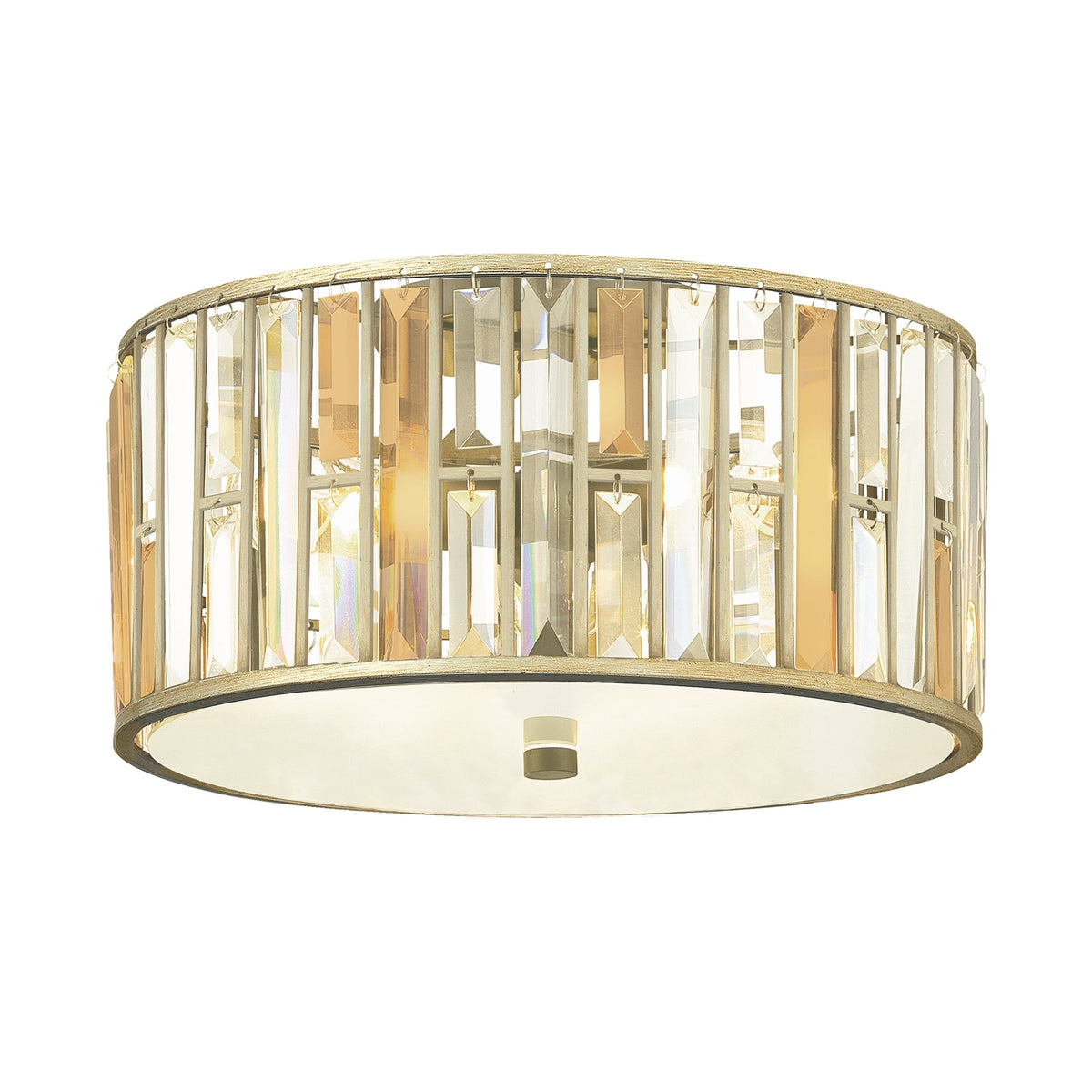 Gemma Flush Mount Ceiling Light in Silver Leaf