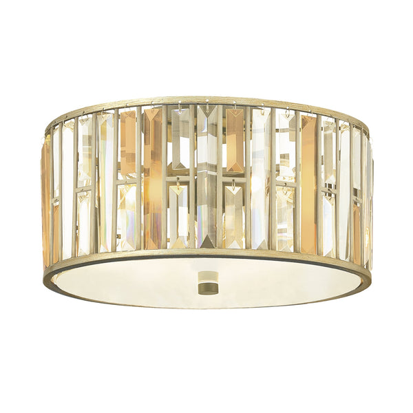 Gemma Flush Mount Ceiling Light in Silver Leaf