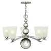 Zelda 5 Light Chandelier in Polished Nickel