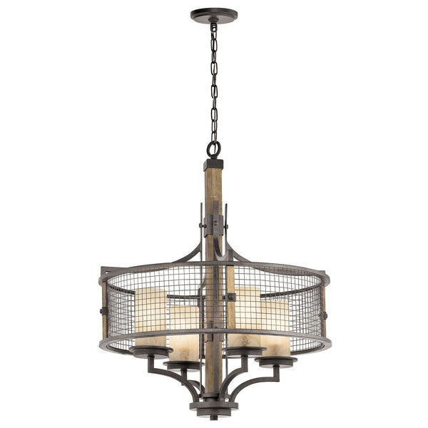 Ahrendale 4 Light Chandelier in Anvil Iron