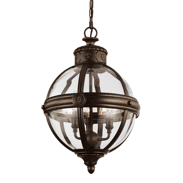 Adams 3 Light Pendant in British Bronze