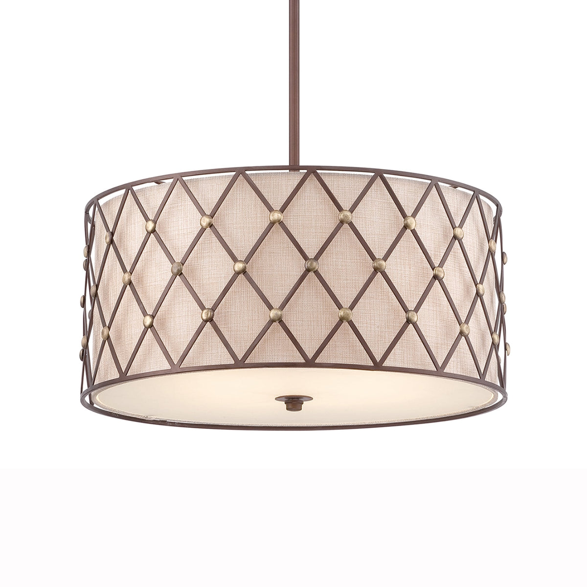 Brown Lattice Large Pendant in Copper Canyon