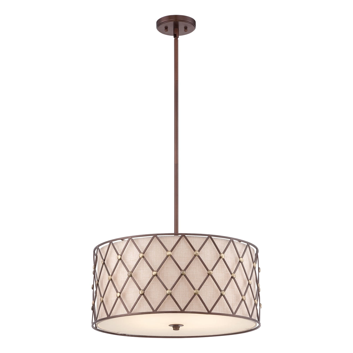 Brown Lattice Large Pendant in Copper Canyon