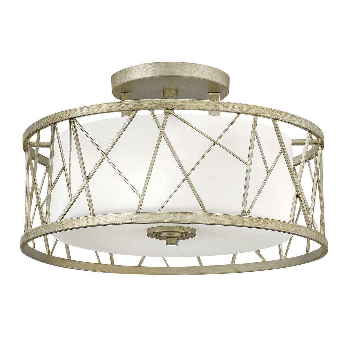 Nest Semi-Flush Ceiling Light in Silver Leaf