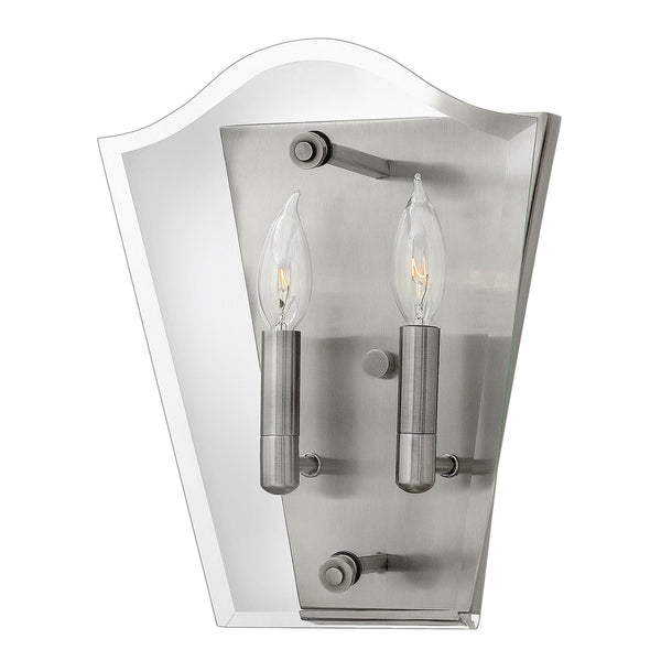 Wingate Bevelled Wall Light in Polished Antique Nickel