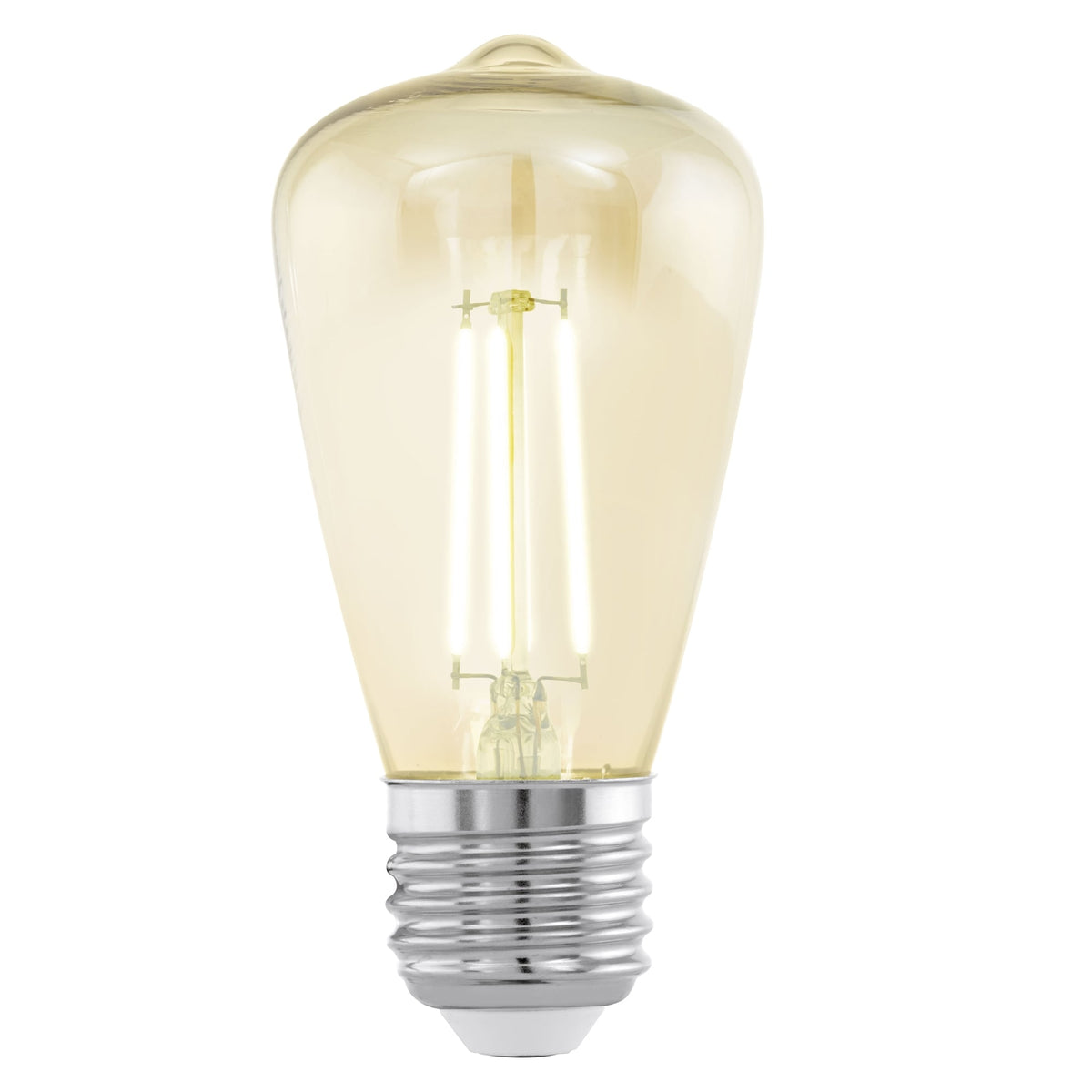A vintage style LED light bulb with a clear amber-tinted glass and an E27 screw base.
